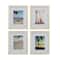 Melannco 4 Pack White Woodgrain 5&#x22; x 7&#x22; Wall Frames with Mat